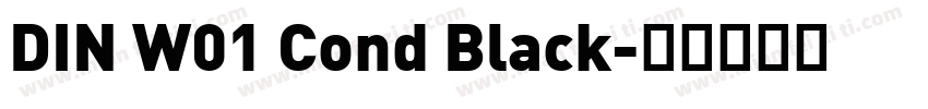 DIN W01 Cond Black字体转换
